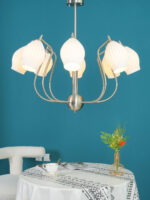Ceramic Ribbed Chandelier - Image 9