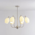 Ceramic Ribbed Chandelier - Image 8