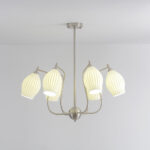 Ceramic Ribbed Chandelier - Image 7