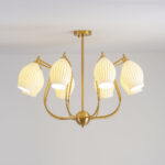 Ceramic Ribbed Chandelier - Image 6