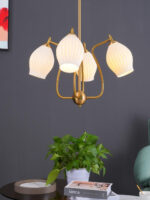 Ceramic Ribbed Chandelier - Image 13