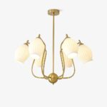 Ceramic Ribbed Chandelier