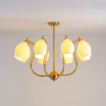 Ceramic Ribbed Chandelier - Image 15