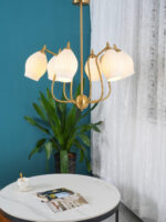 Ceramic Ribbed Chandelier - Image 10
