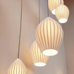 Ceramic Ribbed Pendant Light - Image 2