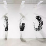 Charcoal Cascade Pixel Chandelier - Image 2