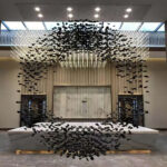 Charcoal Cascade Pixel Chandelier - Image 5