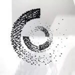 Charcoal Cascade Pixel Chandelier - Image 4