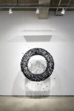 Charcoal Cascade Pixel Chandelier - Image 3