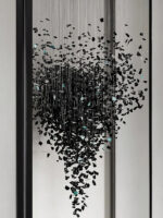 Charcoal Cascade Pixel Chandelier - Image 19