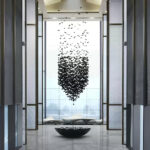 Charcoal Cascade Pixel Chandelier - Image 13