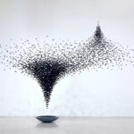 Charcoal Cascade Pixel Chandelier - Image 7