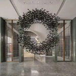 Charcoal Cascade Pixel Chandelier - Image 6