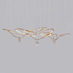 Cloud Rings Series Brass Chandelier - Image 6