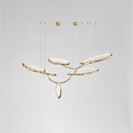 Cloud Rings Series Brass Chandelier - Image 8