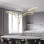 Cloud Rings Series Brass Chandelier - Image 5