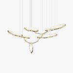 Cloud Rings Series Brass Chandelier