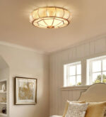 Colonial Glass Drum Ceiling Light - Image 12