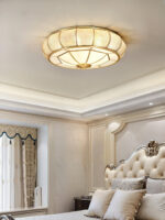 Colonial Glass Drum Ceiling Light - Image 15