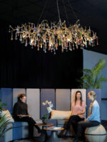 Colorful Raindrop Brass Branch Chandelier - Image 8