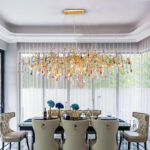 Colorful Raindrop Brass Branch Chandelier - Image 17