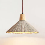 Concrete Pleated Pendant Lamp - Image 6