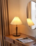 Cone Pleated Fabric Table Lamp - Image 2