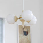 Cream Glass Ball Chandelier - Image 14