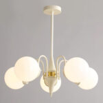 Cream Glass Ball Chandelier - Image 20