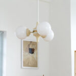 Cream Glass Ball Chandelier - Image 17