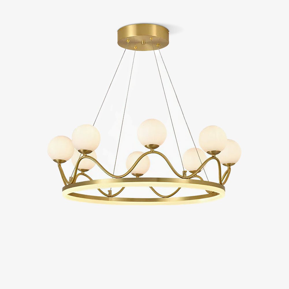 Crown_Brass_Chandelier-218439.jpg Crown Brass Chandelier - Image 1