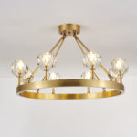 Crystal Round Golden Chandelier - Image 2