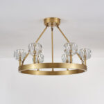 Crystal Round Golden Chandelier - Image 4