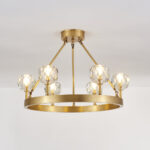 Crystal Round Golden Chandelier - Image 5