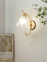 Curved Gooseneck Brass Glass Sconce - Image 13