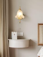 Curved Gooseneck Brass Glass Sconce - Image 16