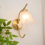 Curved Gooseneck Brass Glass Sconce - Image 17