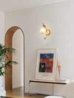 Curved Gooseneck Brass Glass Sconce - Image 19