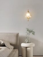 Curved Gooseneck Brass Glass Sconce - Image 12