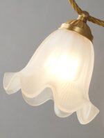 Curved Gooseneck Brass Glass Sconce - Image 11