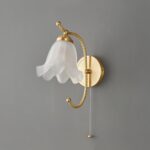 Curved Gooseneck Brass Glass Sconce - Image 18