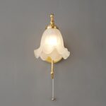 Curved Gooseneck Brass Glass Sconce - Image 6