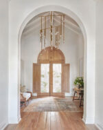 Brass Glass Drop Chandelier - Image 12
