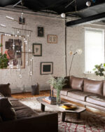 Brass Glass Drop Chandelier - Image 8