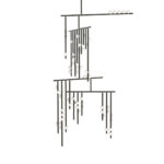 Brass Glass Drop Chandelier - Image 18