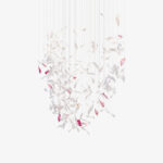 Flying Glass Feather Chandelier