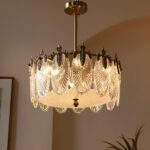 Decorative Pattern Glass Round Chandelier - Image 20