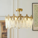 Decorative Pattern Glass Round Chandelier - Image 17