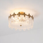 Decorative Pattern Glass Round Chandelier - Image 5