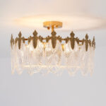 Decorative Pattern Glass Round Chandelier - Image 6